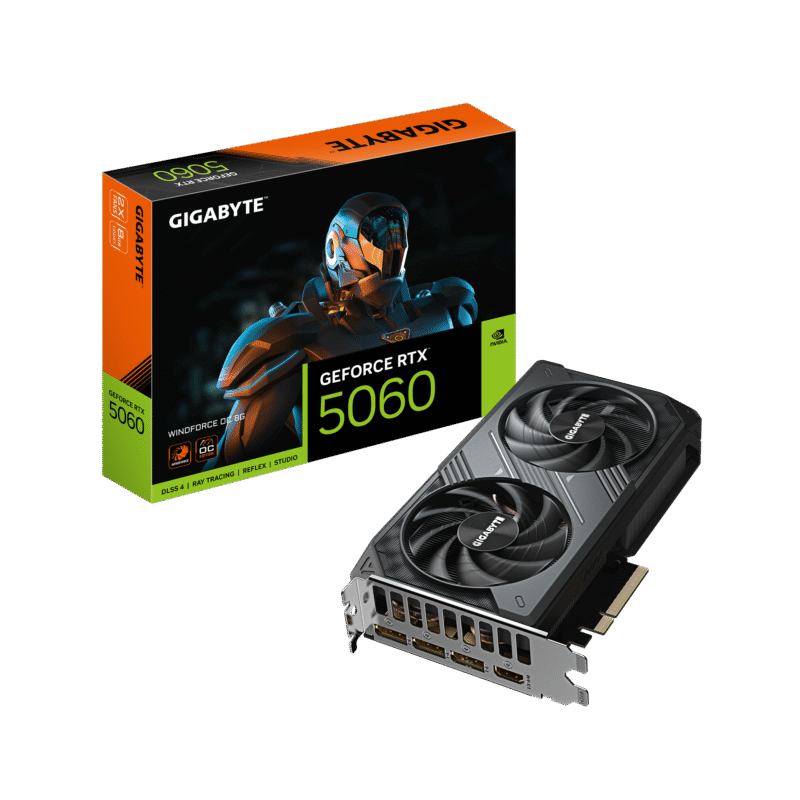 כרטיס מסך Gigabyte GeForce RTX 5060 WindForce 2 OC 8GB