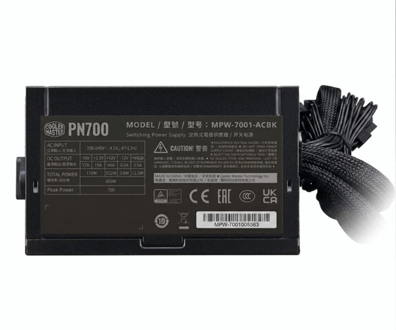 ספק כוח Cooler Master ELITE NEX 230V PEAK POWER 700 Active PFC