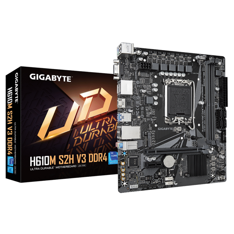 לוח למעבדי אינטל Gigabyte H610M S2H V3 Micro-ATX VGA DP HDMI
