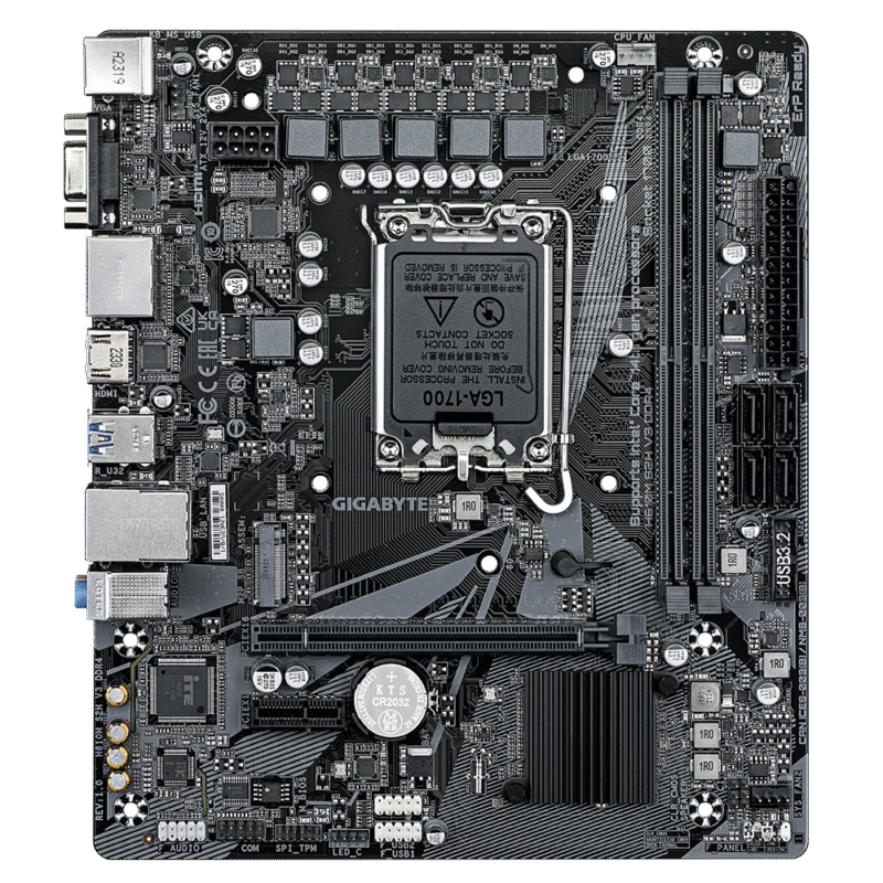 לוח למעבדי אינטל Gigabyte H610M S2H V3 Micro-ATX VGA DP HDMI