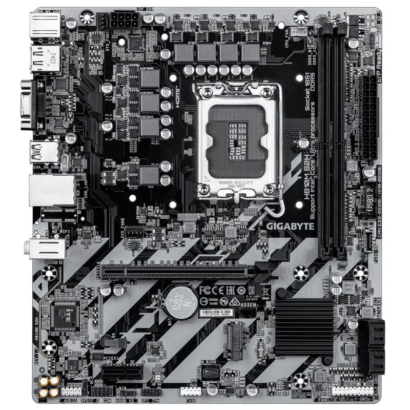 לוח Gigabyte H810M S2H 1.0 Micro-Atx DDR5 LGA1851 VGA HDMI