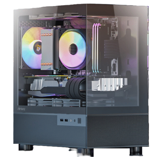 מארז שחור Antec CX200M RGB ELITE M-ATX 5X120mm RGB FANS