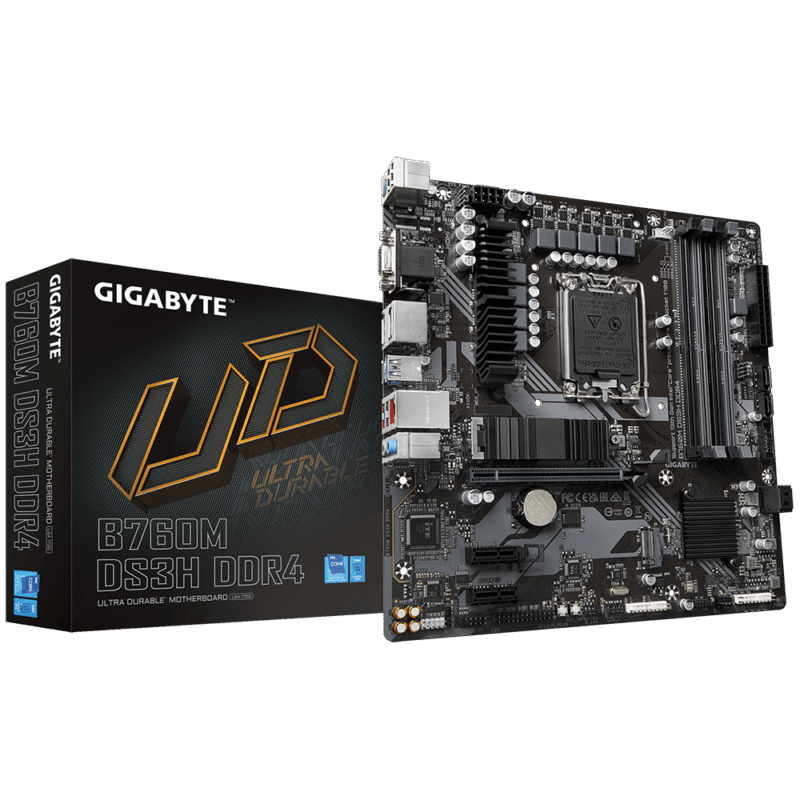לוח Gigabyte B760M DS3H DDR4 LGA1700 MultiviewX4 Micro-Atx