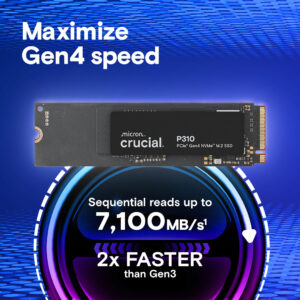 דיסק פנימי Crucial P310 1TB PCIe Gen4 NVMe 2280 M.2 SSD bulk