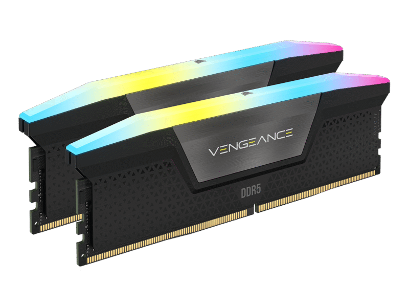 ז. לנייח CORSAIR VENGEANCE RGB DDR5 RAM 32GB 2x16GB 6000MHz CL30