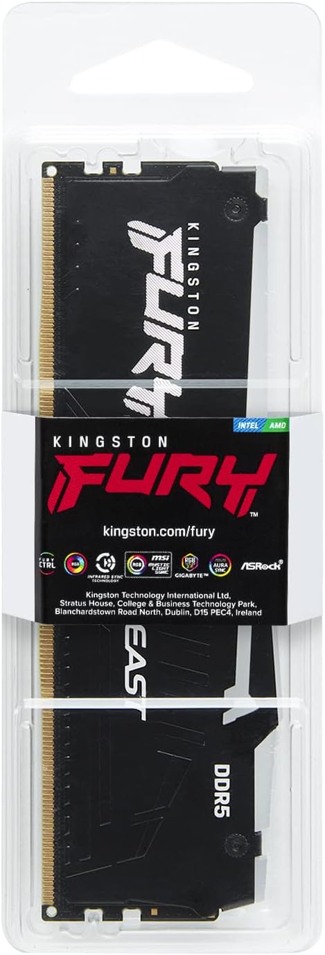 זכרון לנייח KINGSTON FURY BEAST DDR5 16GB 6000MHZ CL30 EXPO XMP