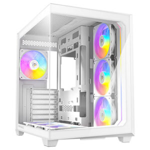 מארז לבן Antec C5 ARGB Mid-Tower ATX 7x ARGB FANS Incl Type-C