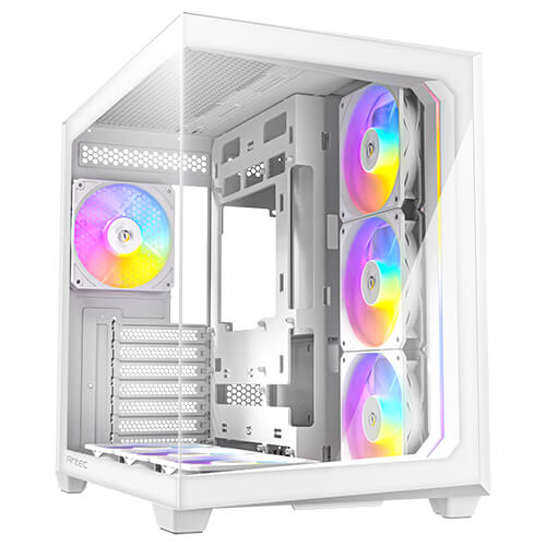 מארז לבן Antec C5 ARGB Mid-Tower ATX 7x ARGB FANS Incl Type-C