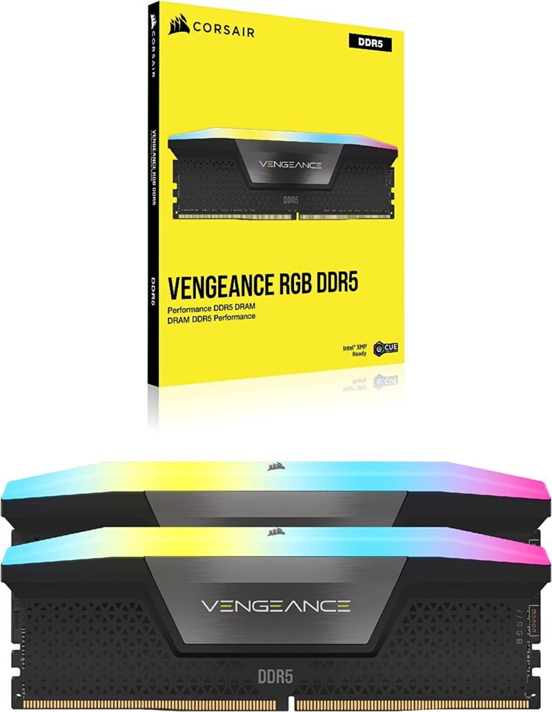 ז. לנייח CORSAIR VENGEANCE RGB DDR5 RAM 32GB 2x16GB 6000MHz CL30