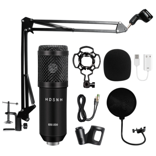 MICROPHONE מקצועי כולל פילטרים ומעמד מתכוונן