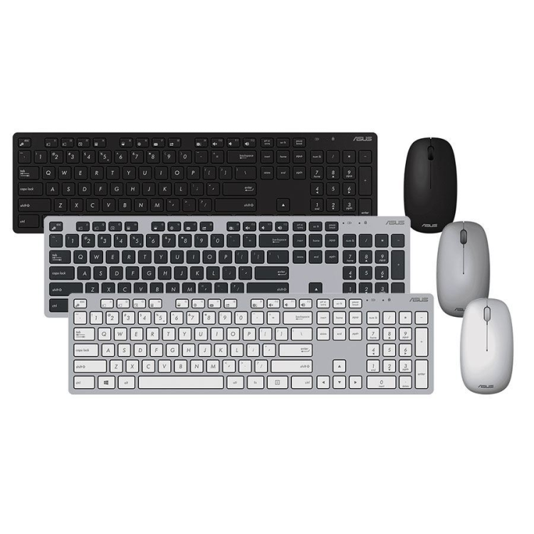 סט מקלדת ועכבר אלחוטיים Asus W5000 (Copilot) - עברית / אנגלית - זמין בצבע לבןשחוראפור  4711387538821   4711387538814    4711387538838