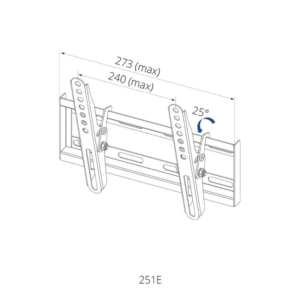 הטייה דגם 251E למסכים עד "43
