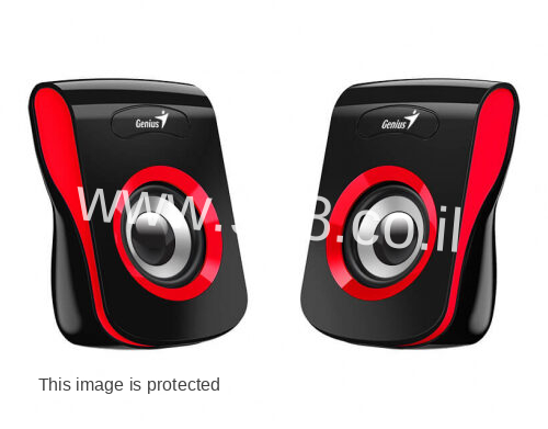 רמקולים למחשב USB גיניוס SP-Q180 P בצבע אדום
